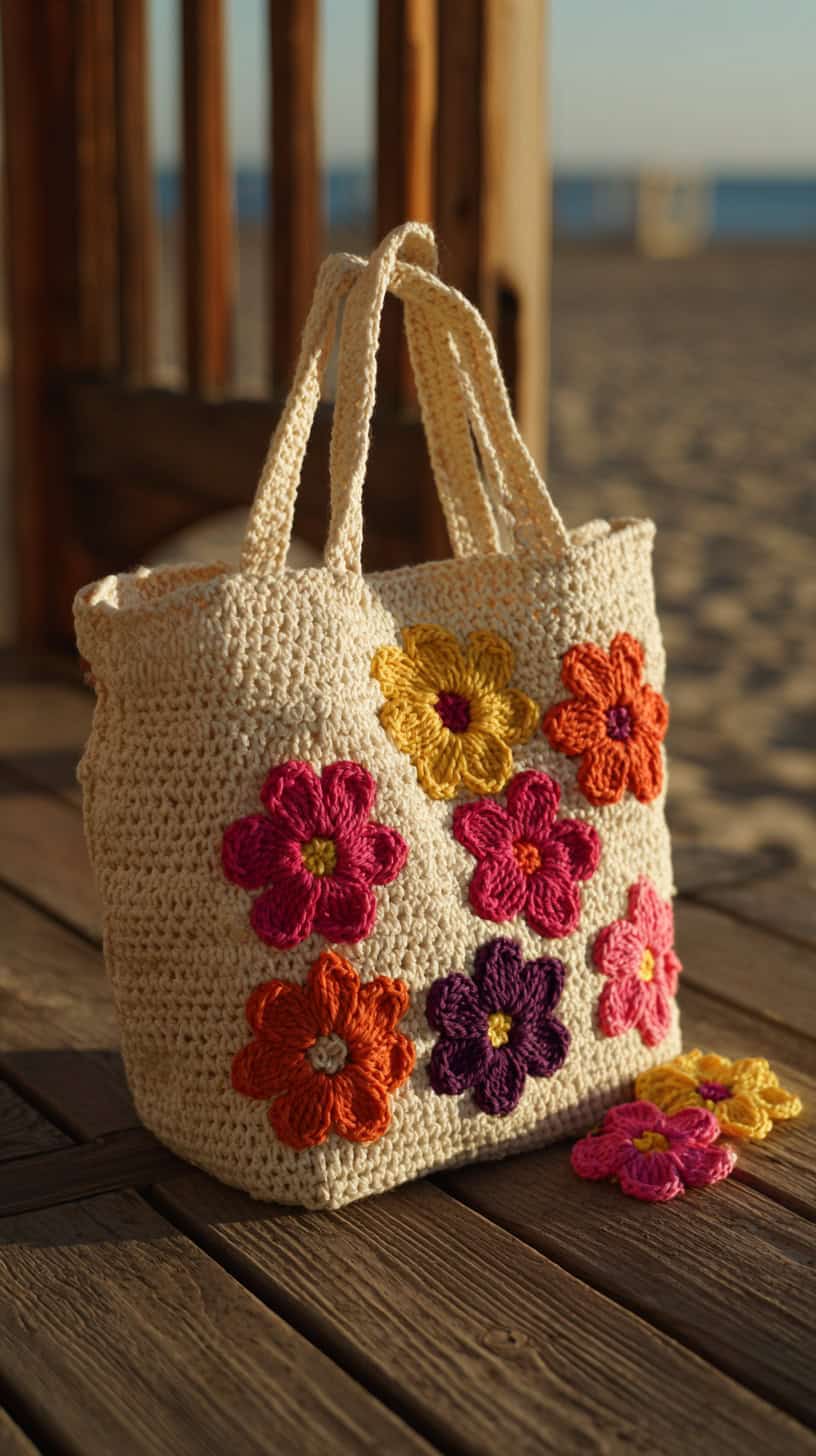 Flower Power Beach Bag