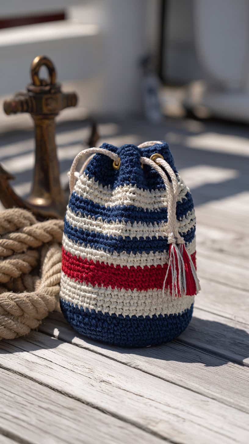 Nautical Bucket Bag