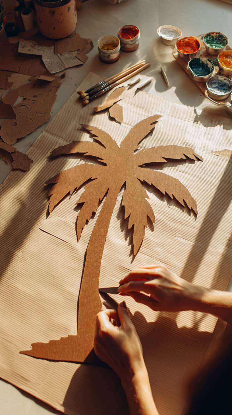 Cardboard Palm Silhouette - Image 1