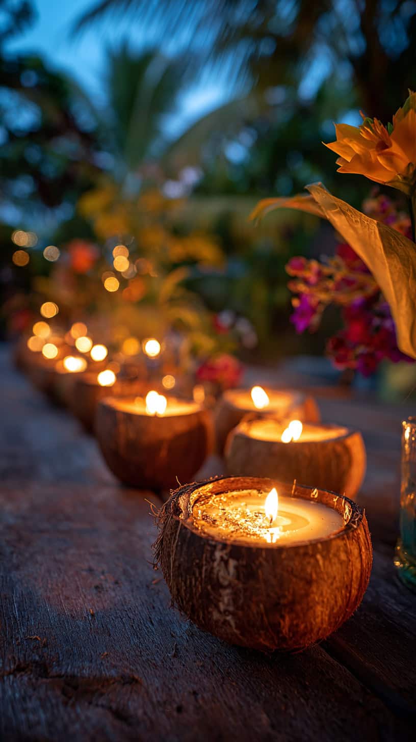 Coconut Shell Candles - Image 1