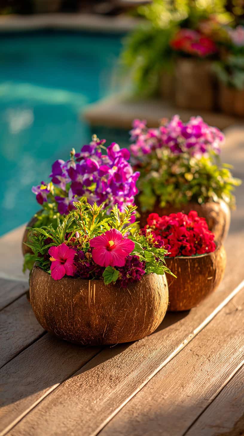 Coconut Shell Planters - Image 1