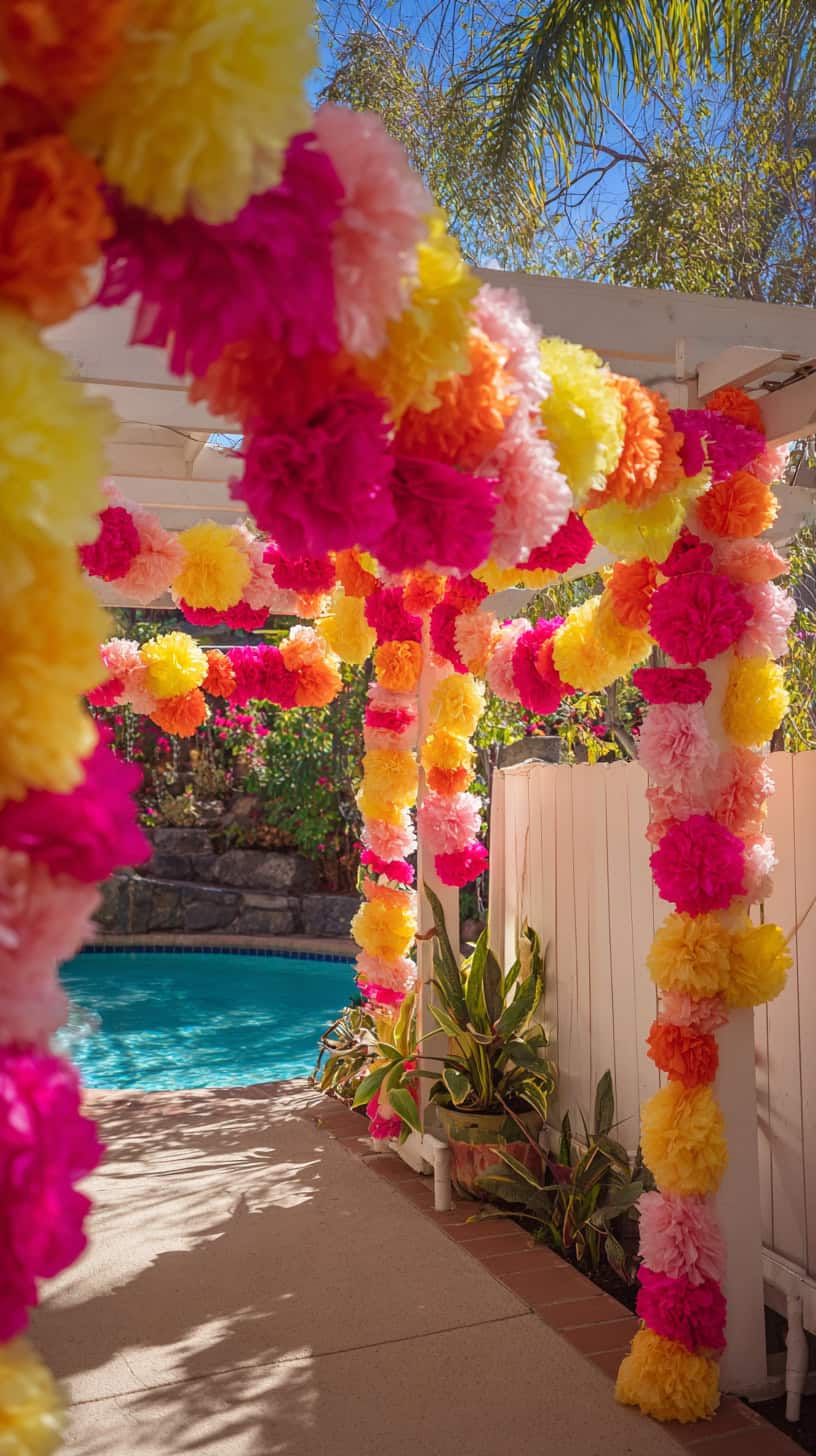 Colorful Flower Paper Garland - Image 1