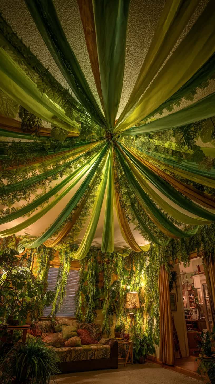 Creating a Jungle Canopy with Paper, Fabric, and Foliage - Image 2