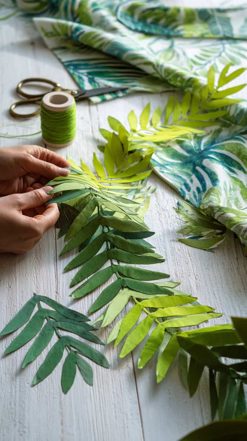 Fabric Leaf Garland - Image 2