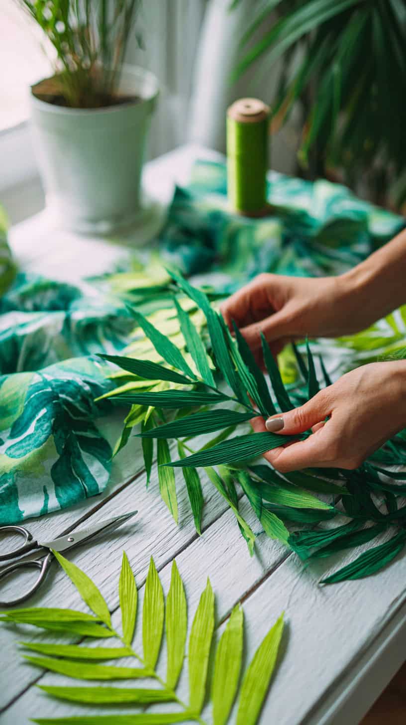 Fabric Leaf Garland - Image 1