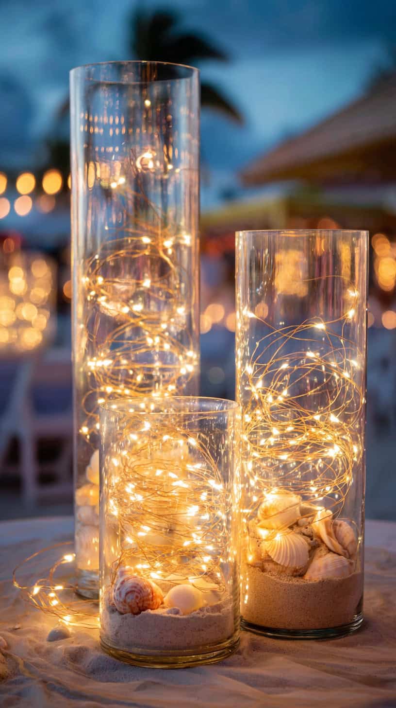 Fairy Lights in Glass Vases - Image 2