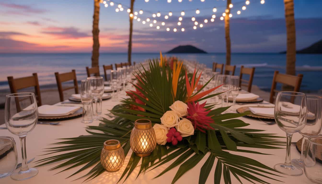 Tropical Lantern Centerpieces for a Warm Island Glow
