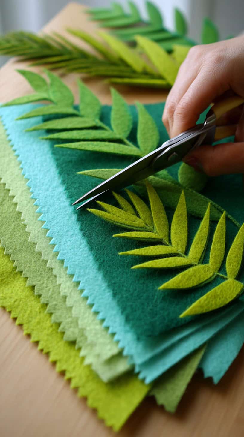 Felt Coconut Foliage - Image 1