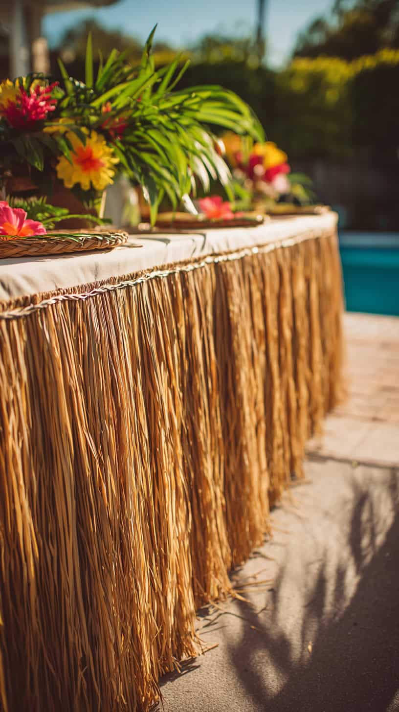 Grass Skirt Table Skirts - Image 1