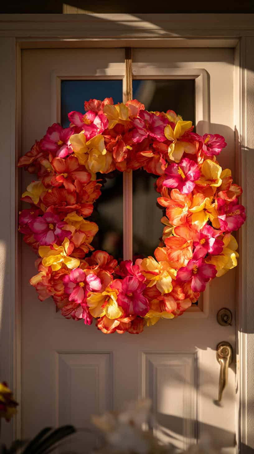 Hawaiian Lei Wreath - Image 1