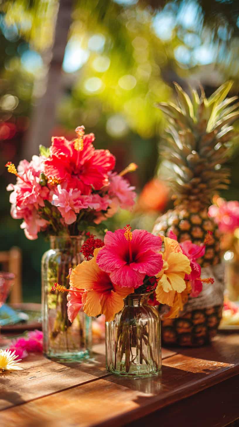 Hibiscus Flower Vases - Image 1