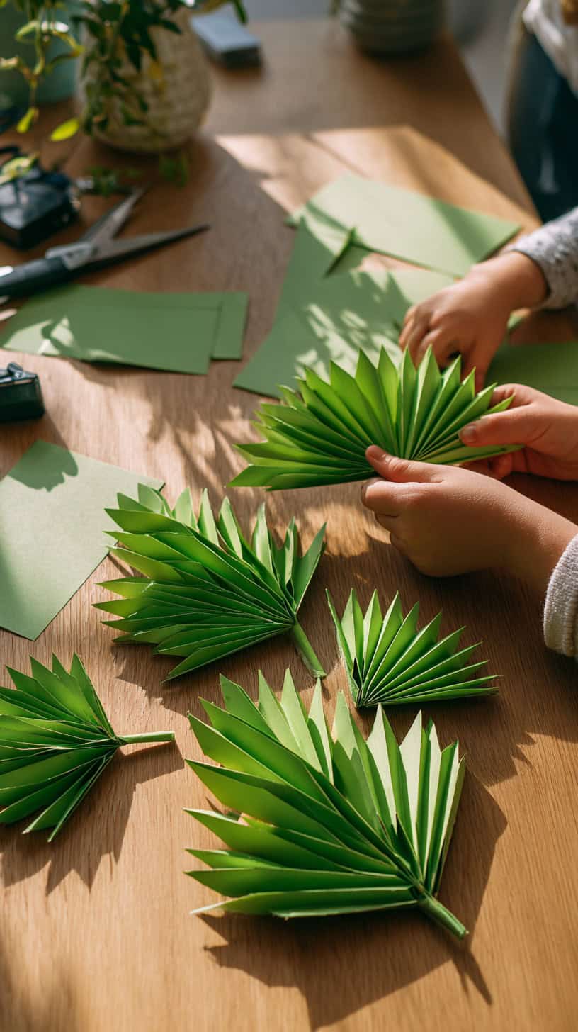 Leaf Paper Fan - Image 1