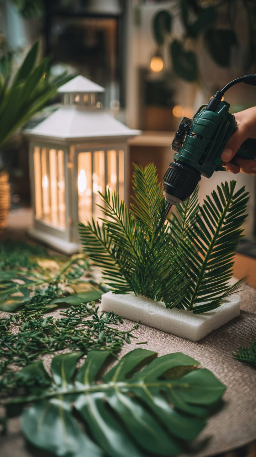 Palm Leaf Centerpiece Hacks from Dollar Tree - Image 2