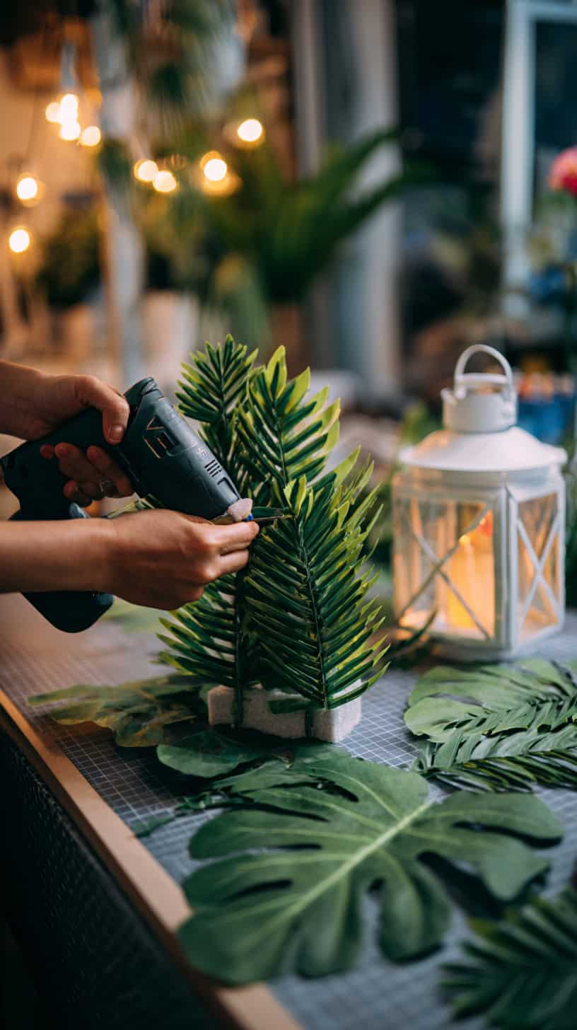 Palm Leaf Centerpiece Hacks from Dollar Tree - Image 1