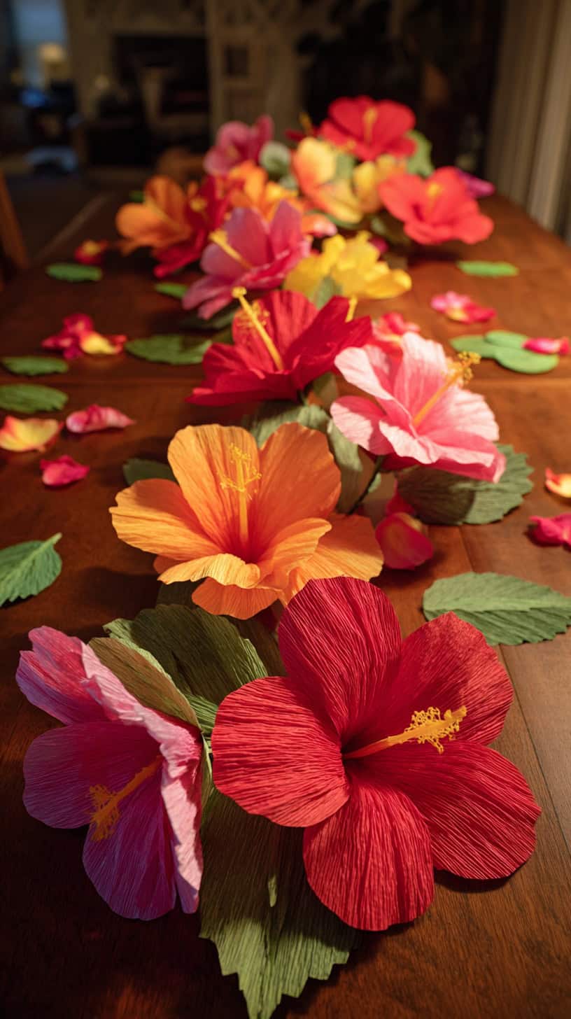Paper Hibiscus Garlands - Image 1