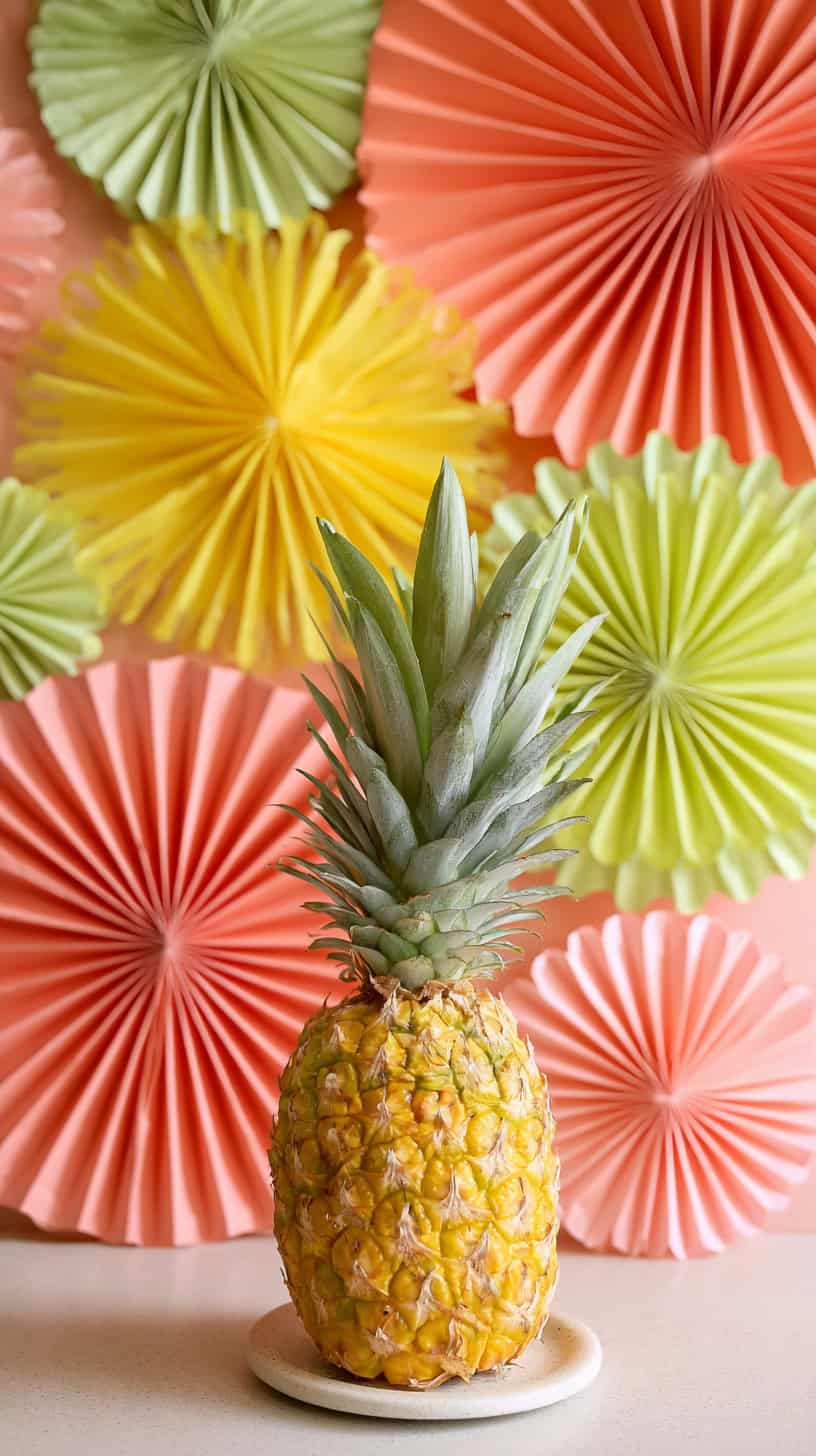 Paper Pineapple Fan Display - Image 1