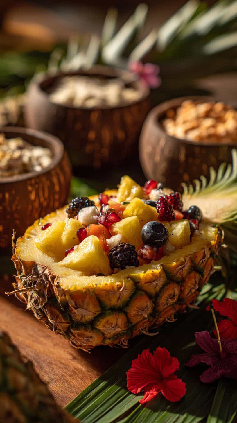 Pineapple and Coconut Serving Vessels - Image 1