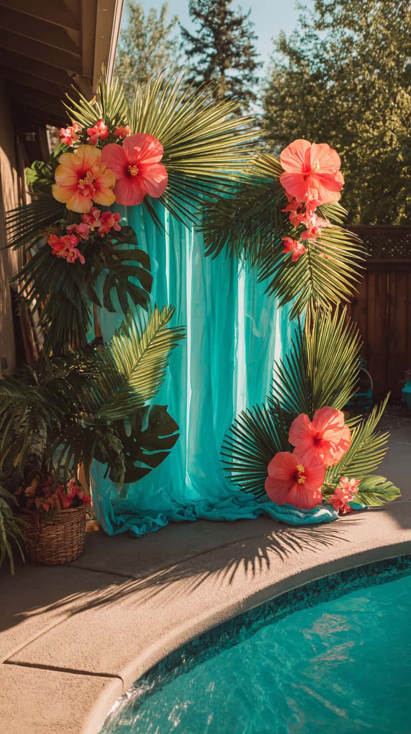 Poolside Tropical Backdrop - Image 2