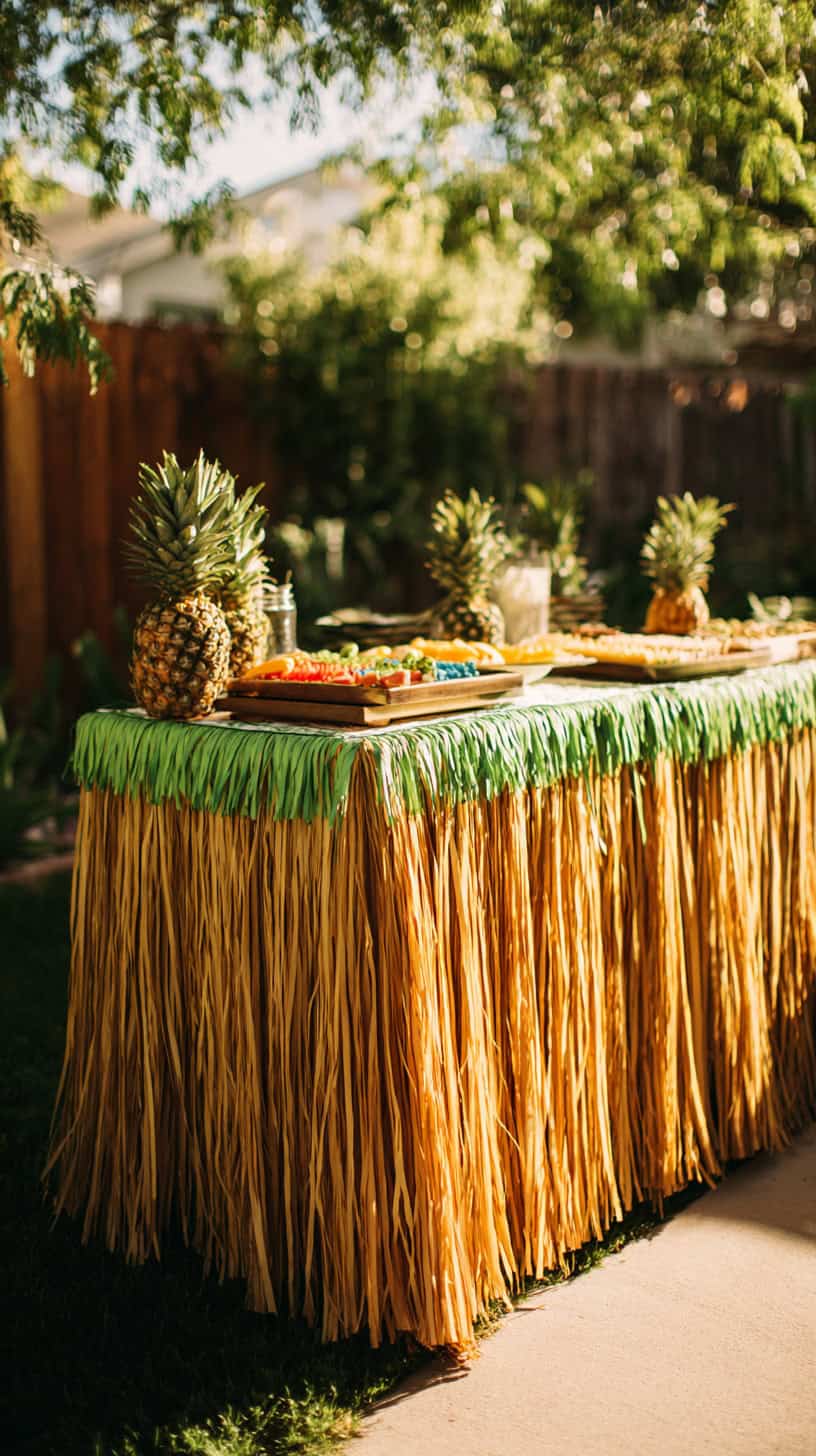 Raffia Table Skirt - Image 1