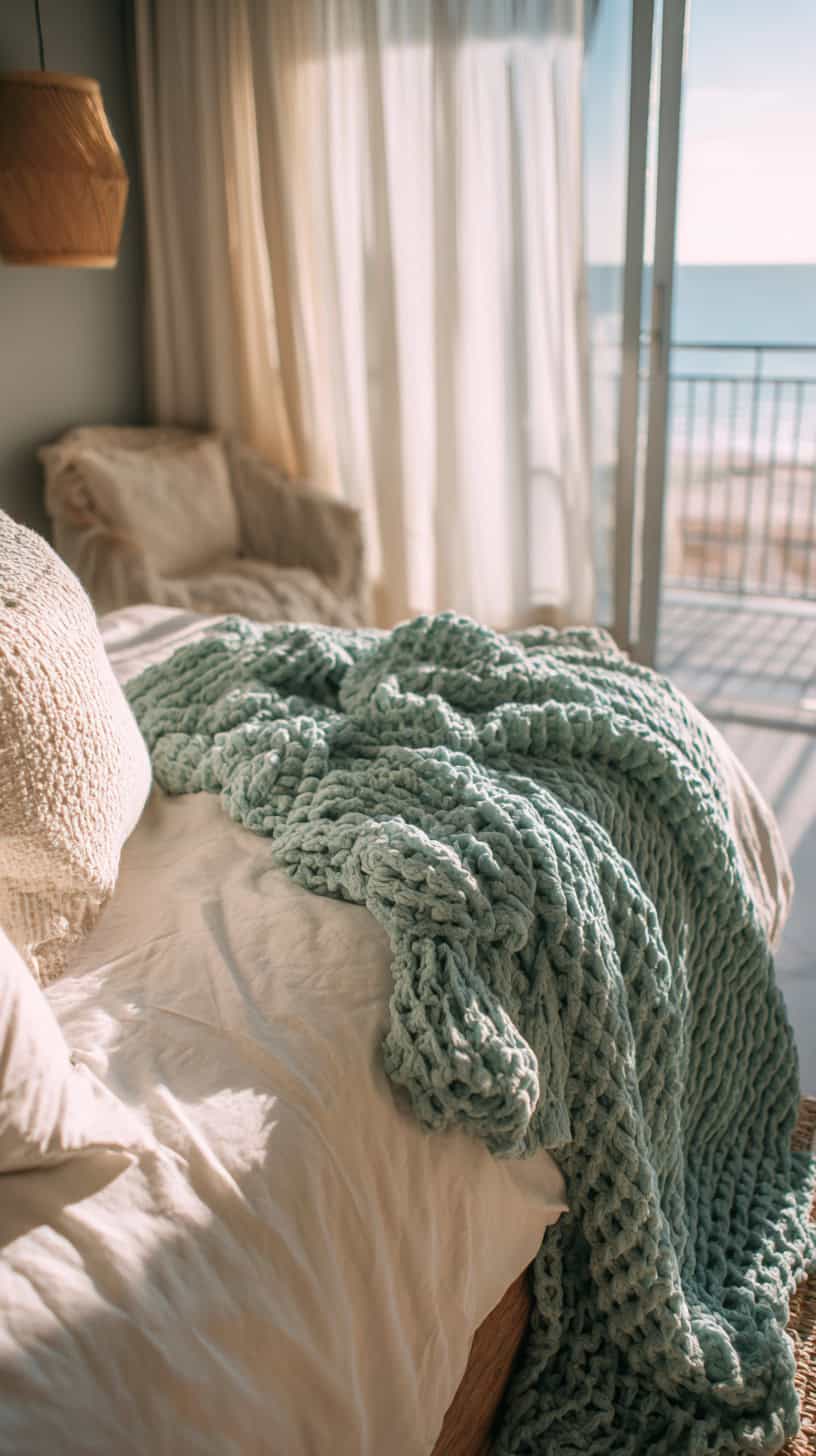 Seafoam Throw Blanket - Image 1