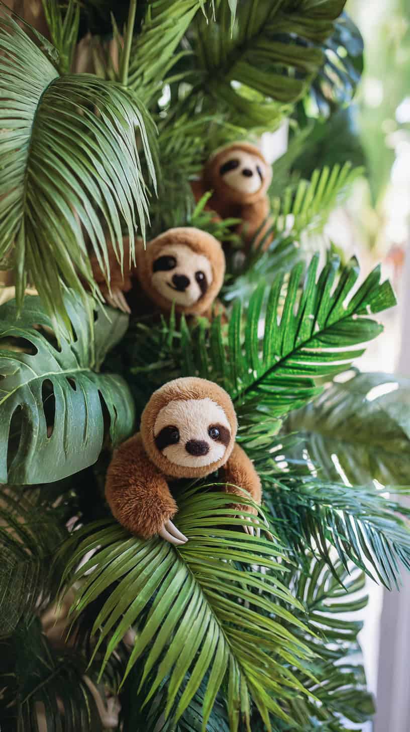 Sloth Hanging Leaves - Image 2