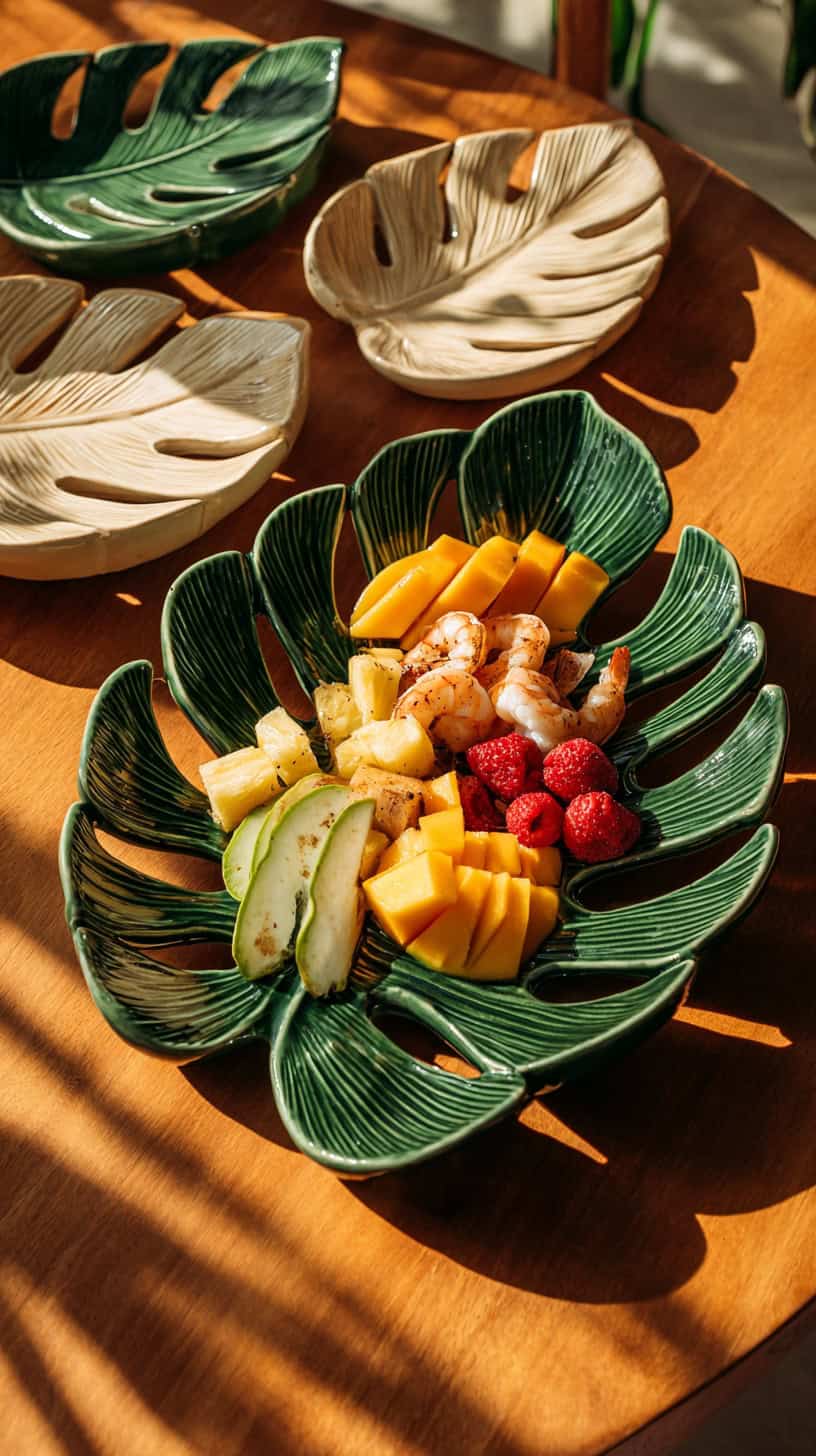 Tropical Leaf Food Platters - Image 1