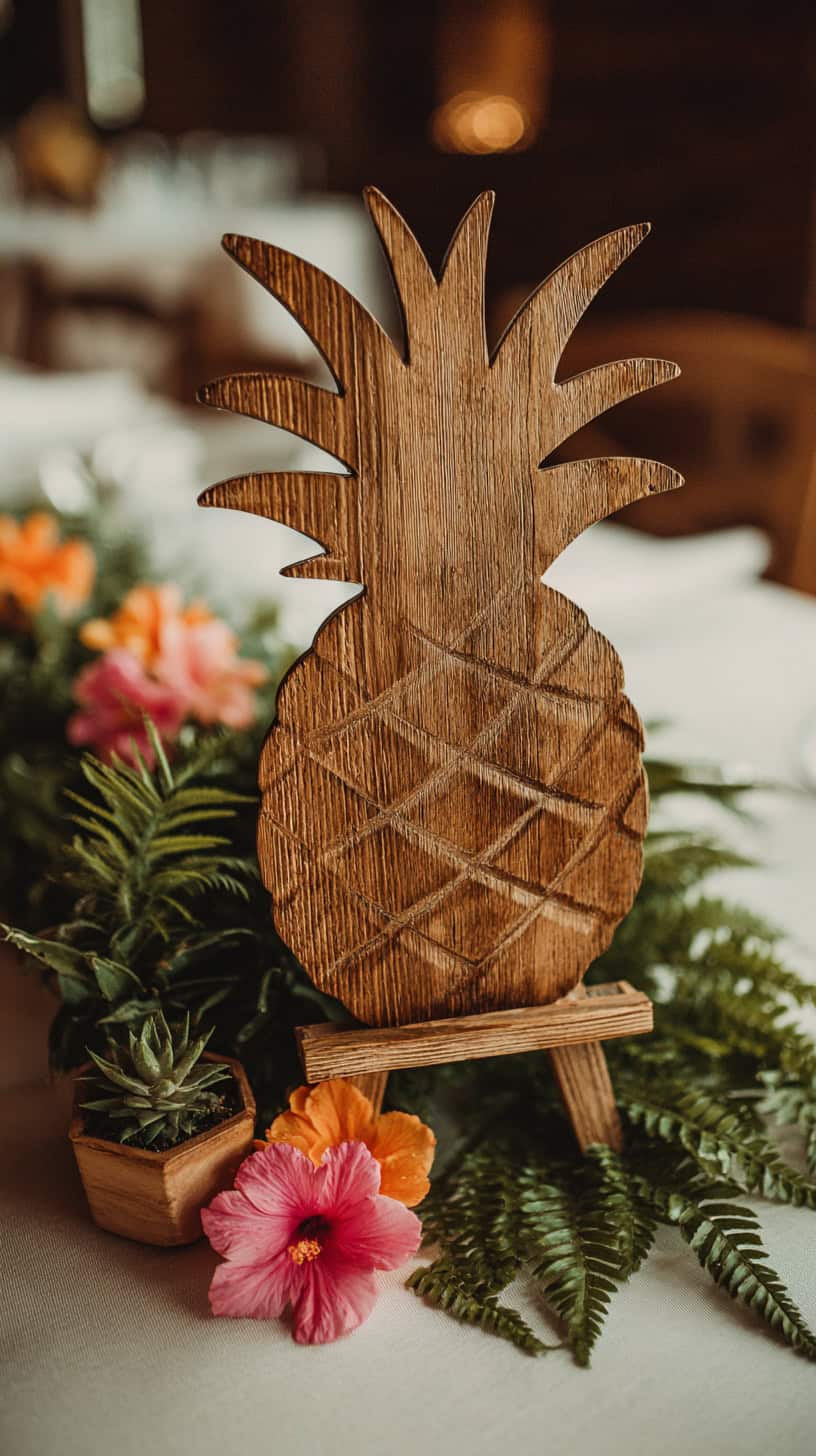 Wooden Pineapple Sign Center - Image 2