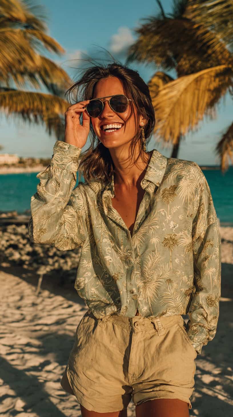 Aruba Palm Print Shirt - Image 2