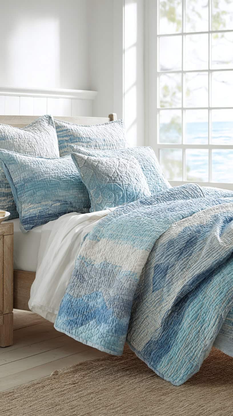 Beachy Blue Quilt Layers - Image 2
