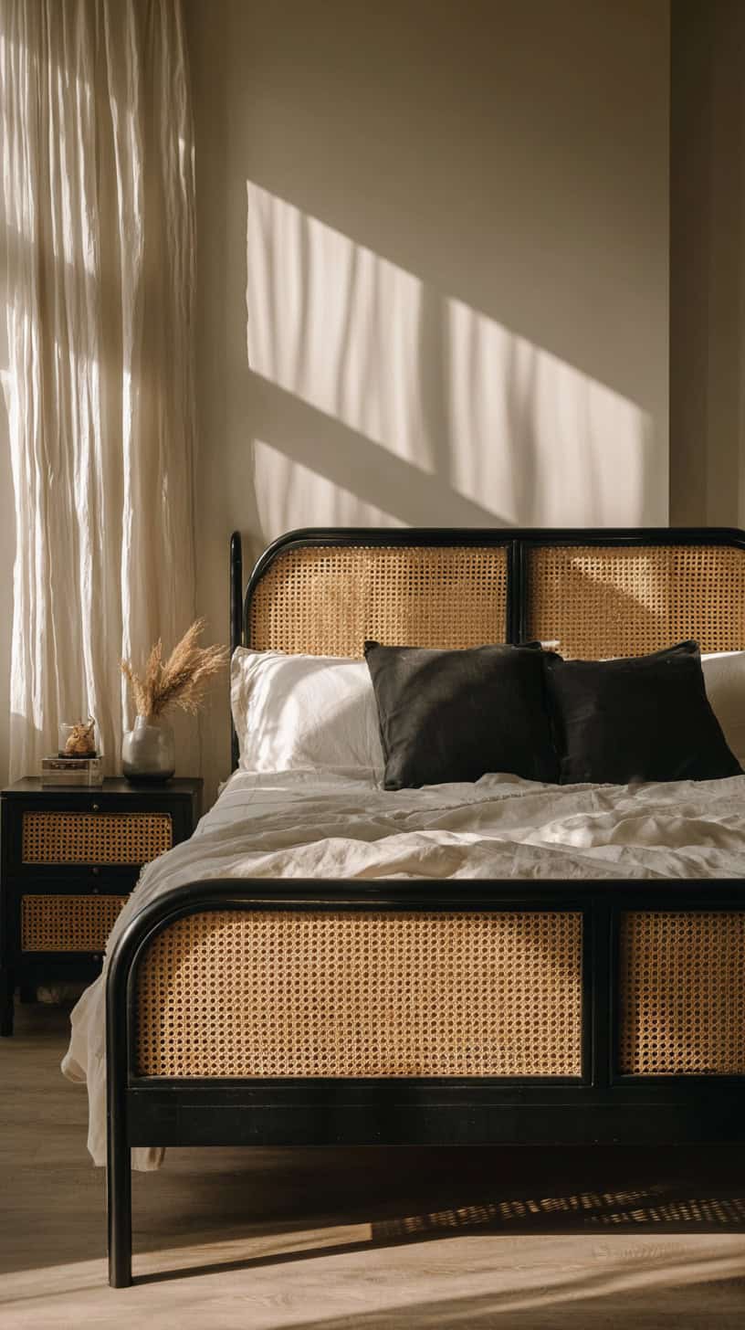 Black and Rattan Bedroom Ideas That Wow - Image 2