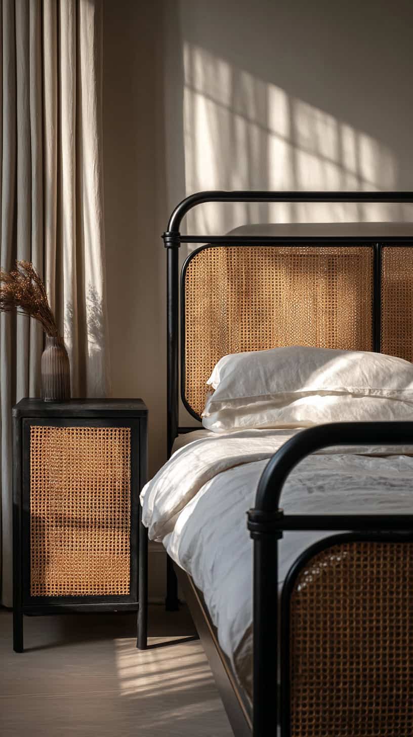 Black and Rattan Bedroom Ideas That Wow - Image 1