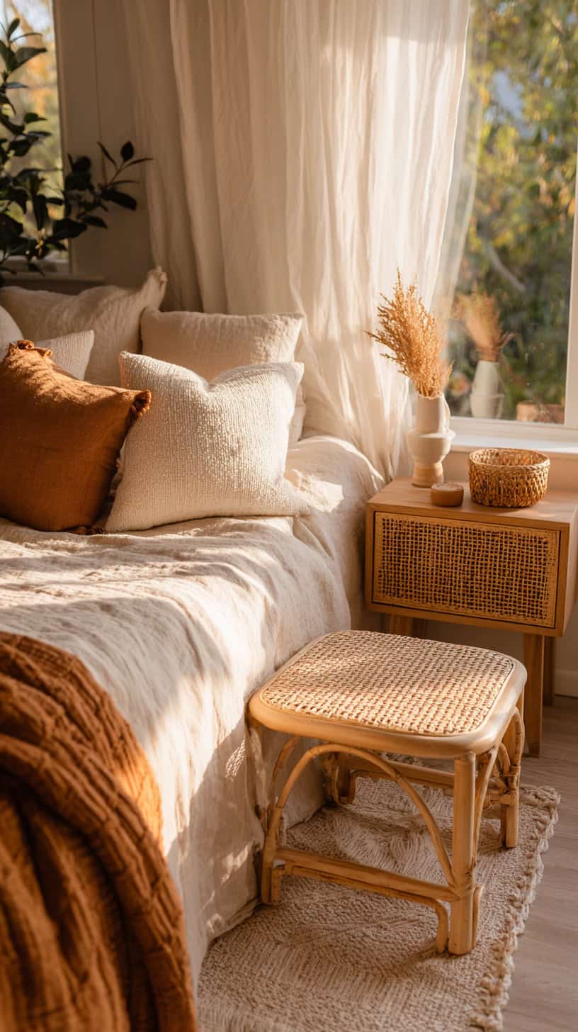 Boho Rattan Bedroom Ideas on a Budget - Image 2