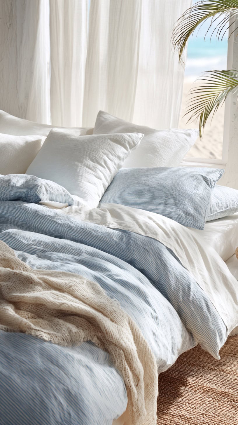 Cozy Coastal Chambray Sheets - Image 1