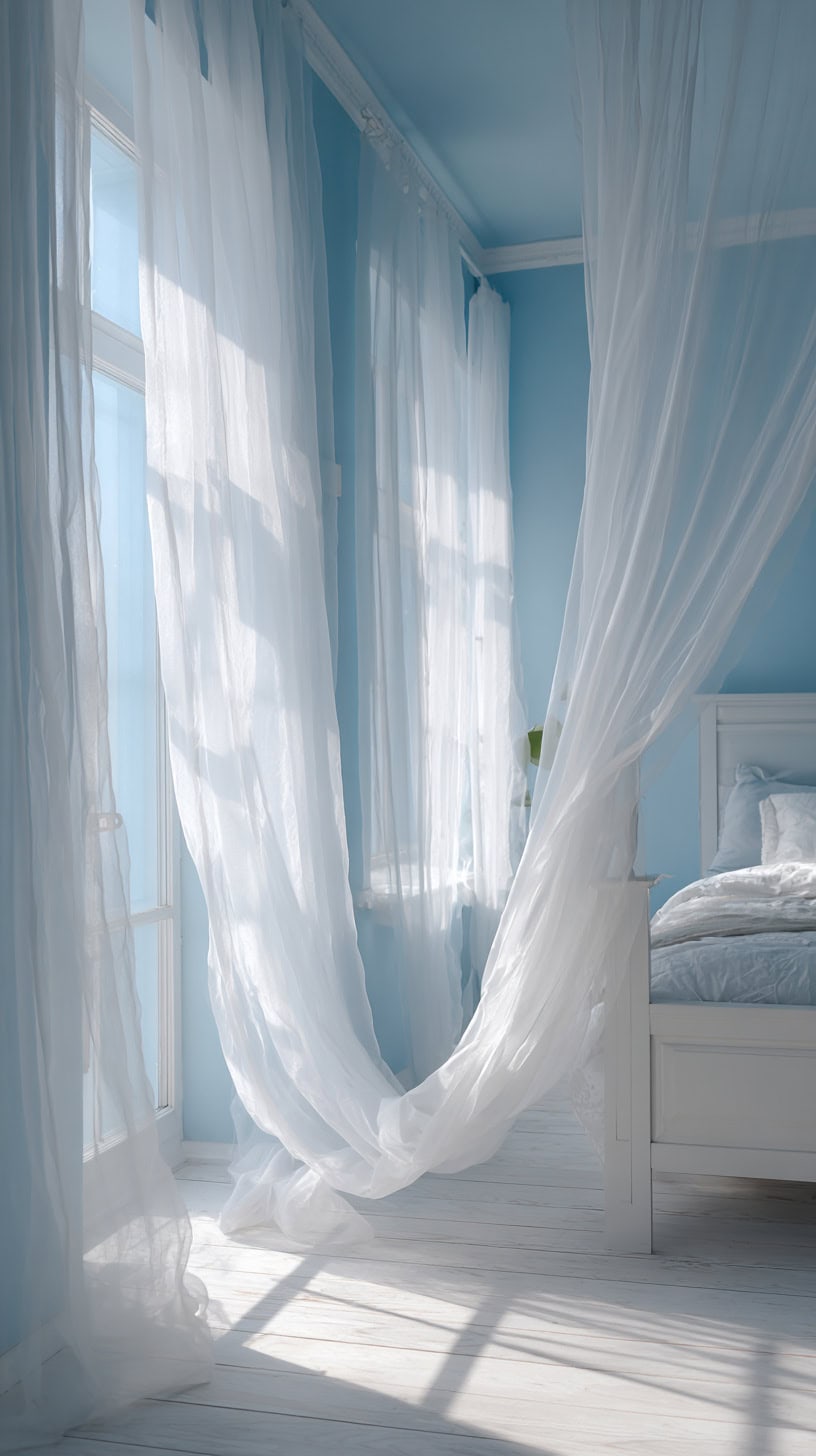 Crisp White Curtains - Image 1