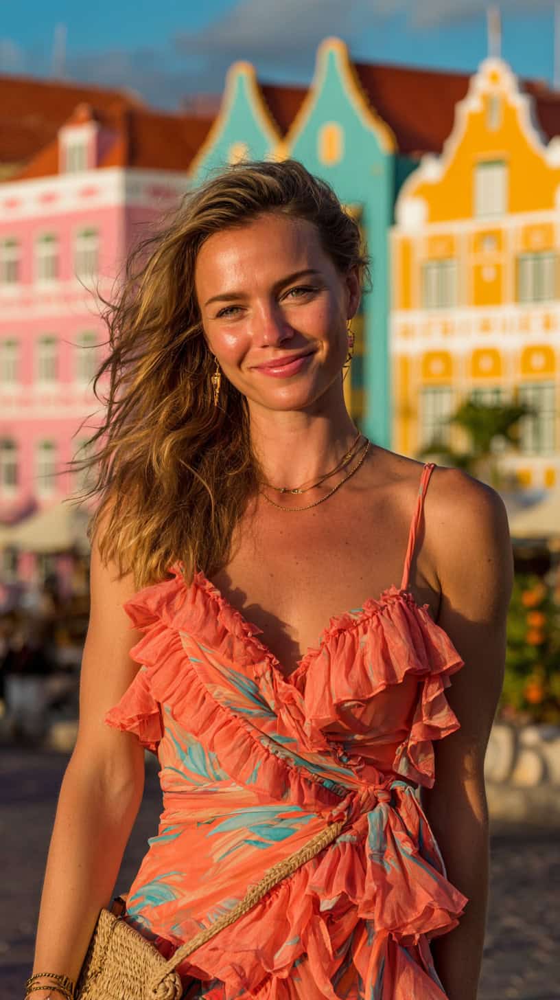 Curacao Ruffled Sarong - Image 2