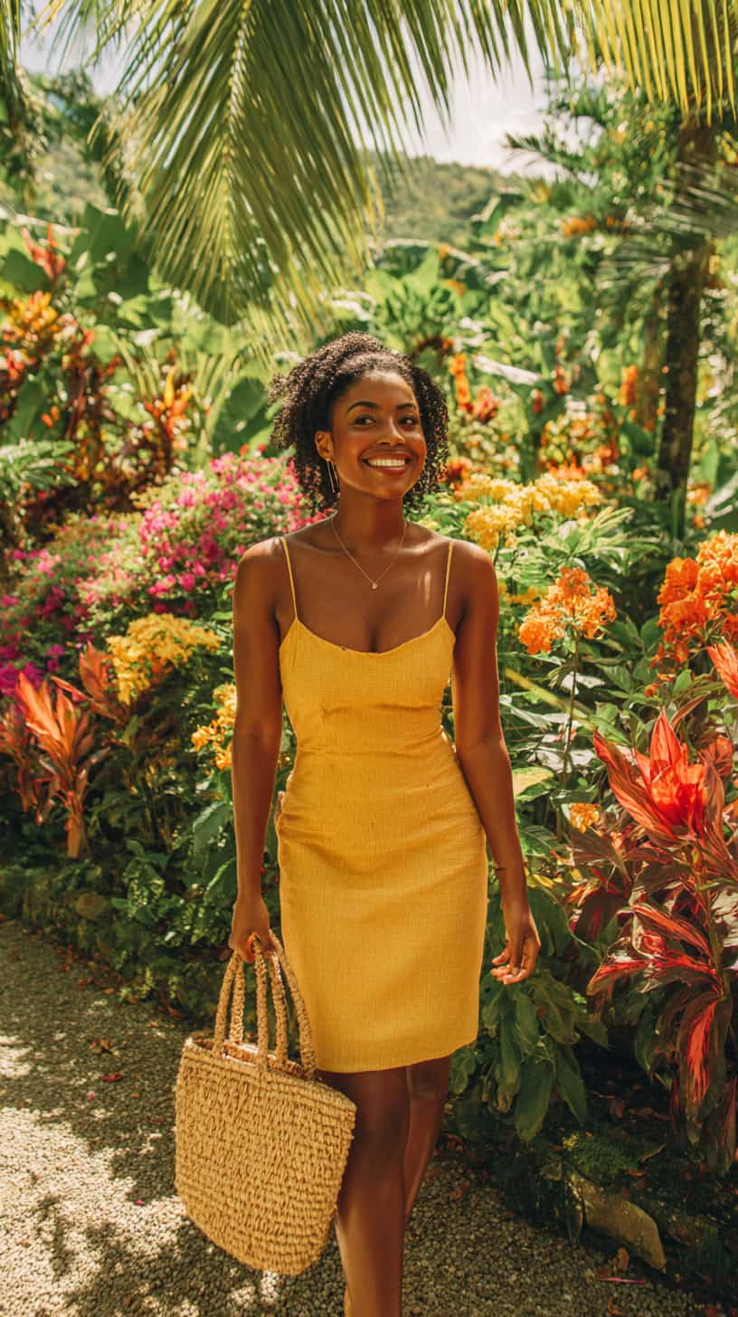 Golden Yellow Shift Dress - Image 1