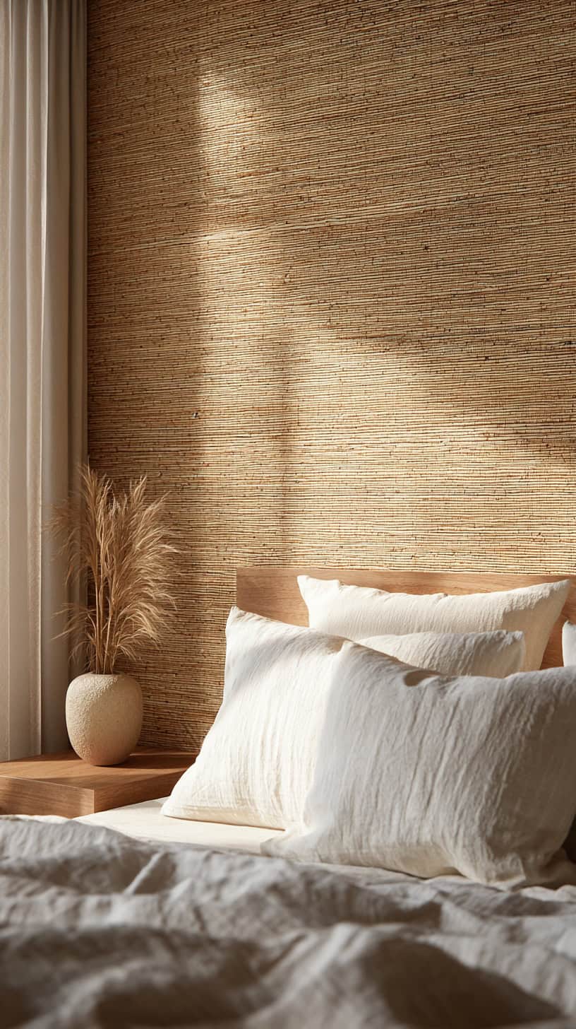 Grasscloth Wallpaper Panel - Image 1