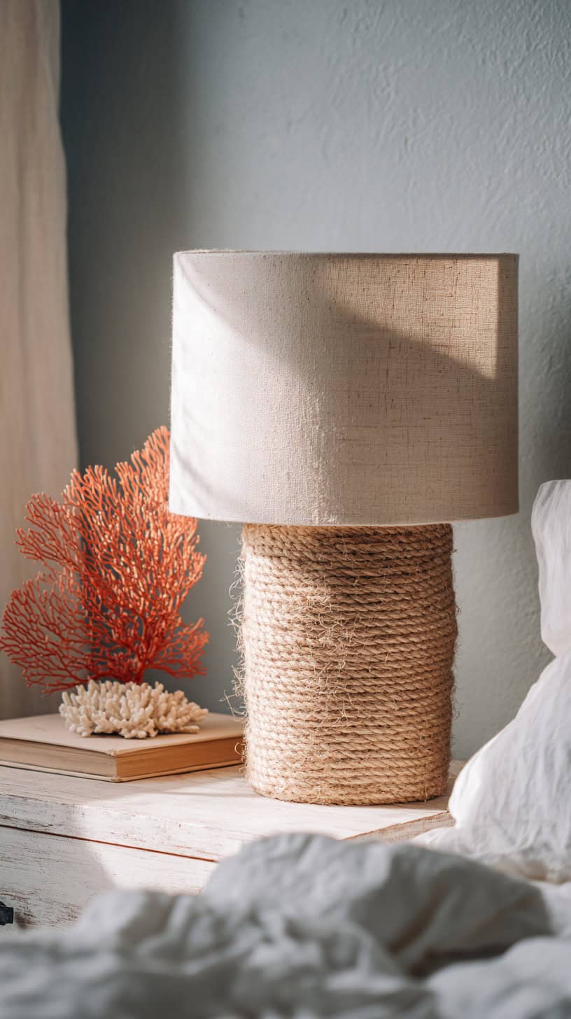 Jute Bedside Lamps - Image 1