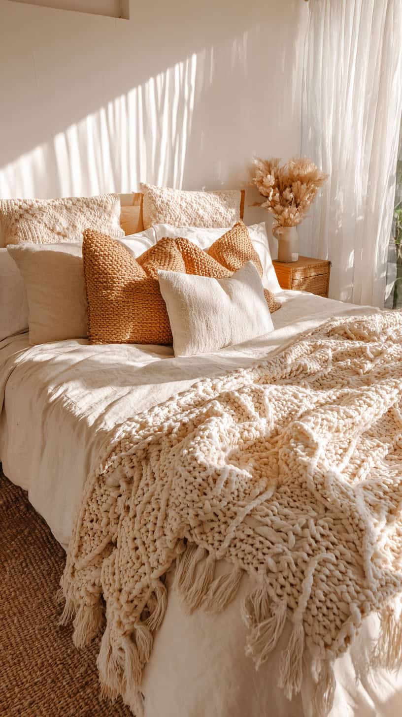 Macramé Knit Bed Cover - Image 2