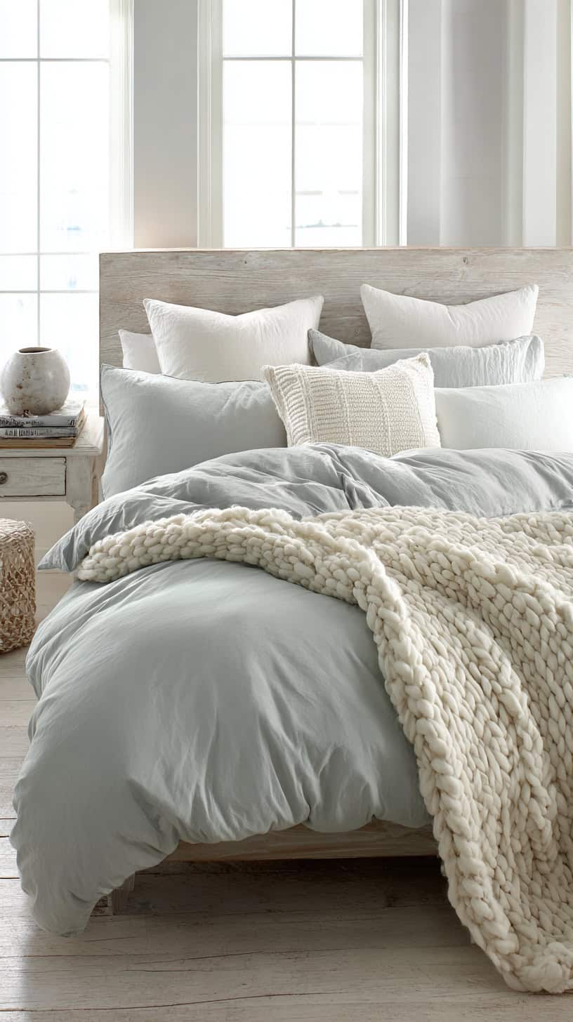 Muted Fog Duvet Cover - Image 1
