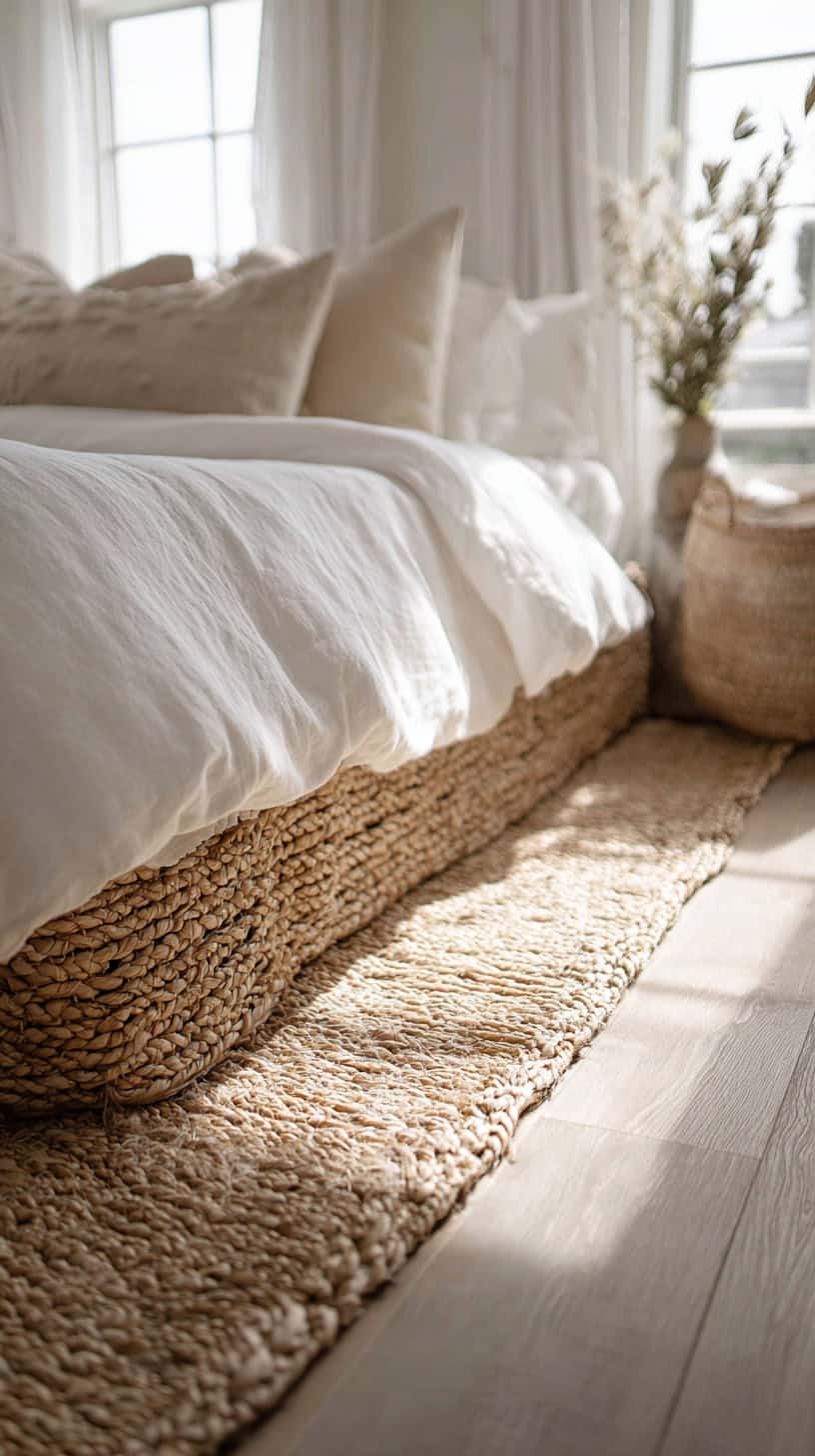 Natural Jute Bed Skirt - Image 1