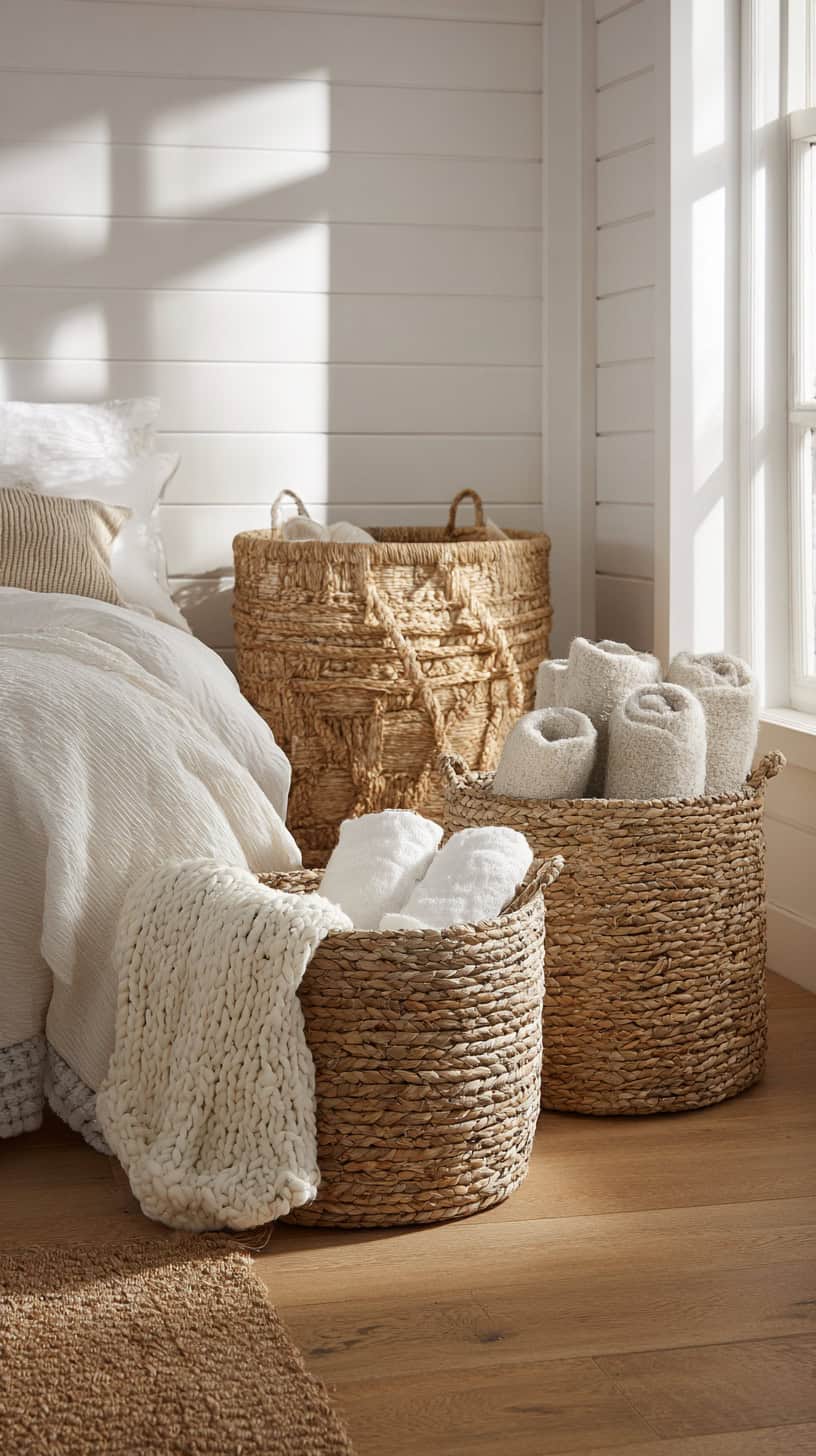 Neutral Woven Basket - Image 2