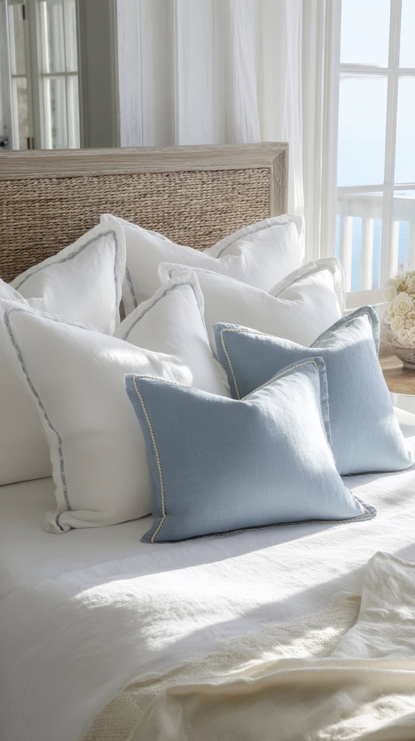 Oversized Coastal Sham Pillows - Image 1