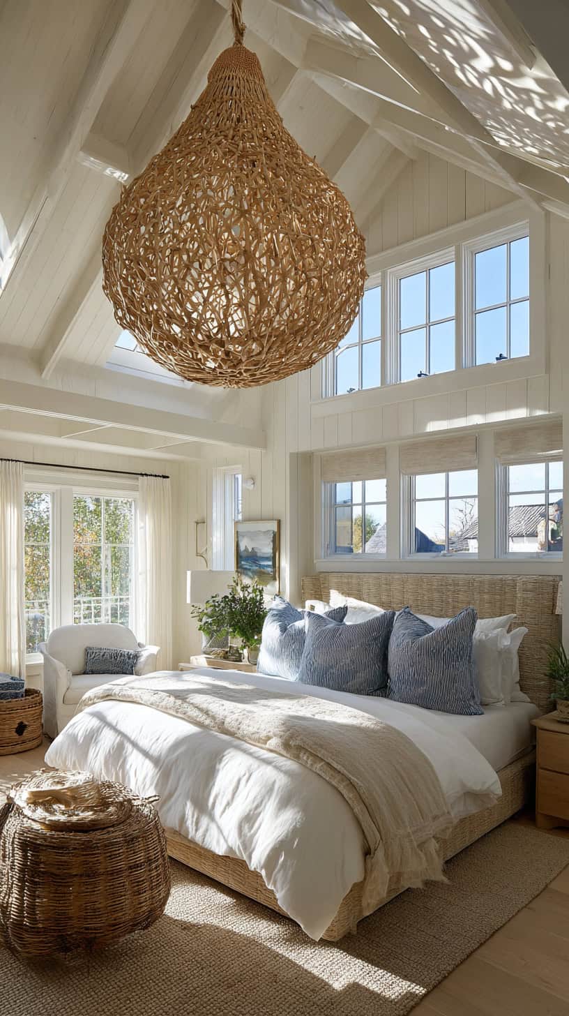 Oversized Rattan Chandelier - Image 2