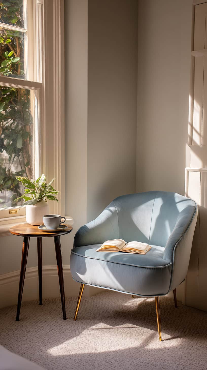Pastel Blue Accent Chair - Image 2