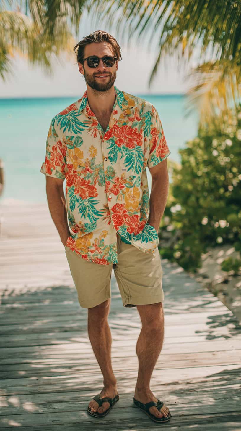 Playful Hawaiian Camp Shirt - Image 1