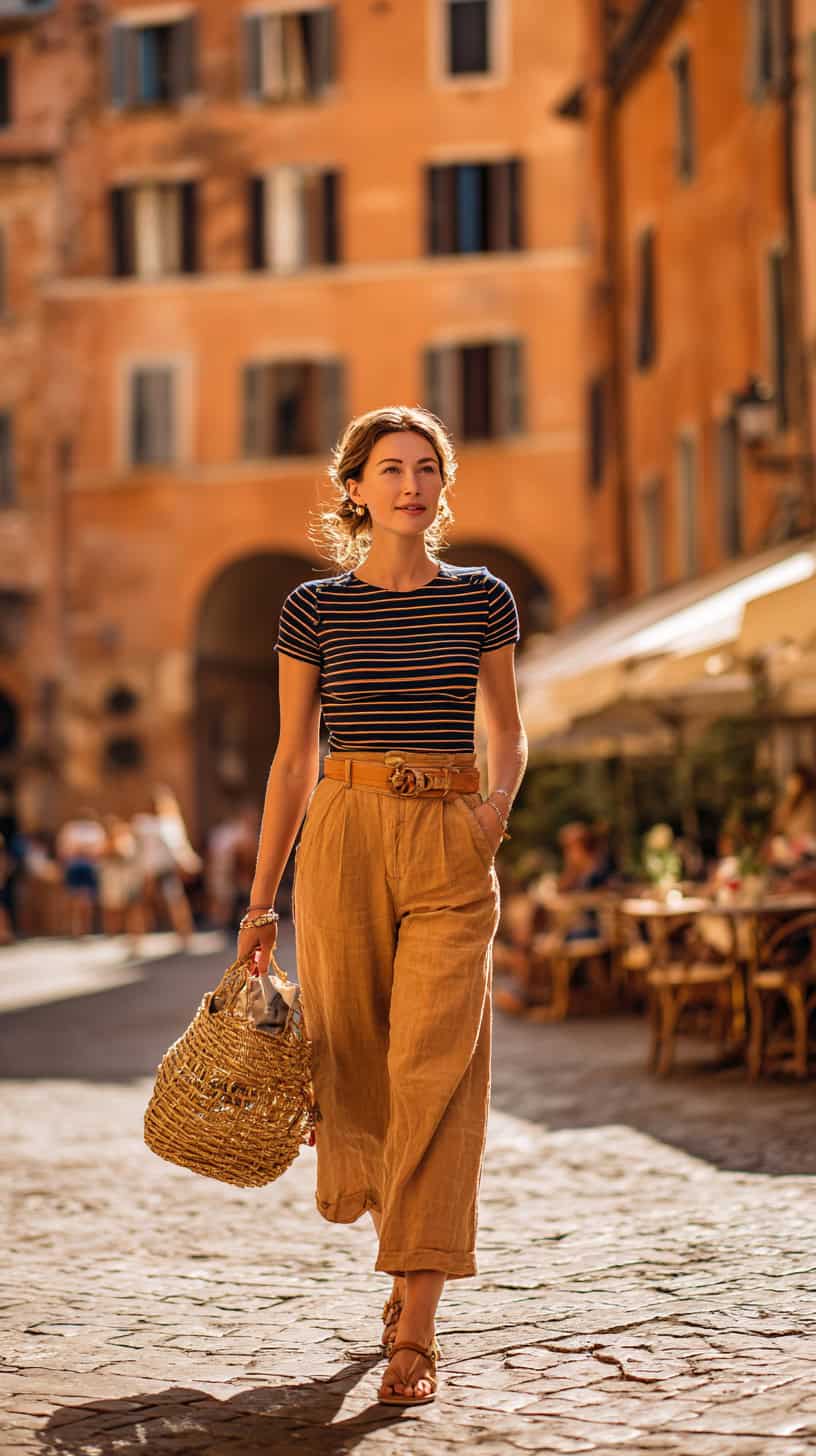 Playful Italy Linen Pants - Image 1
