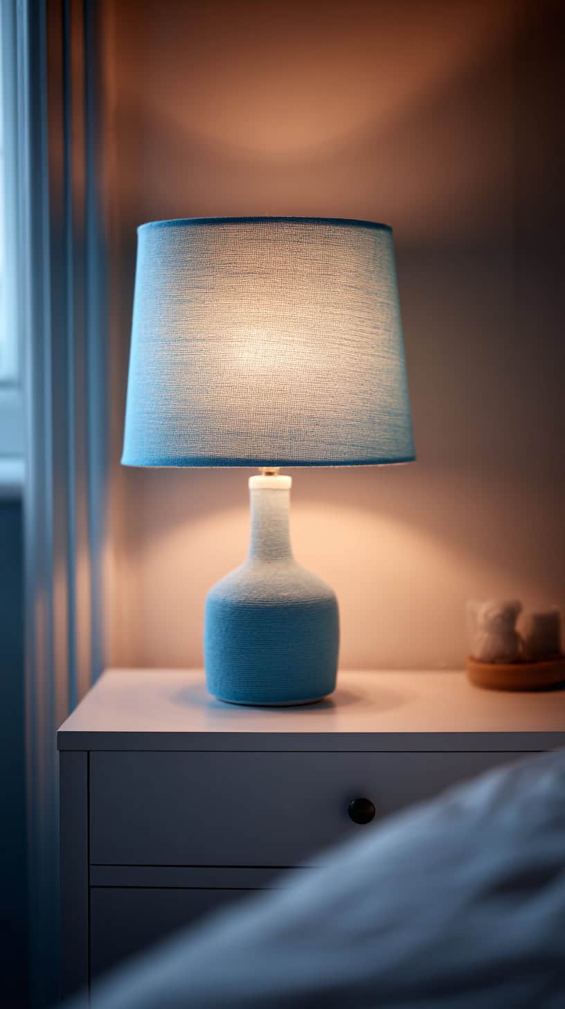 Powder Blue Lamp Shades - Image 1