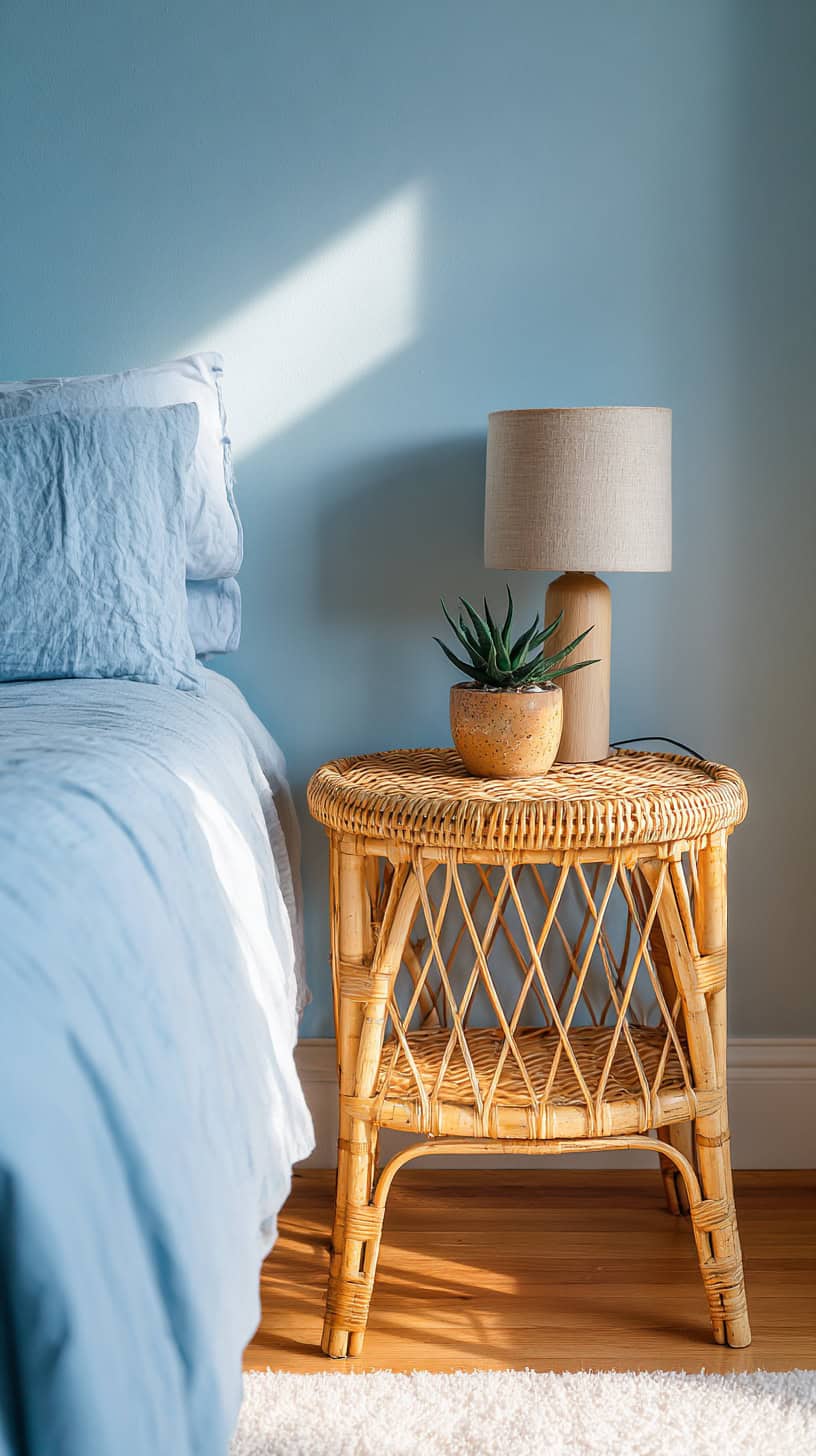 Rattan Nightstand Accent - Image 2