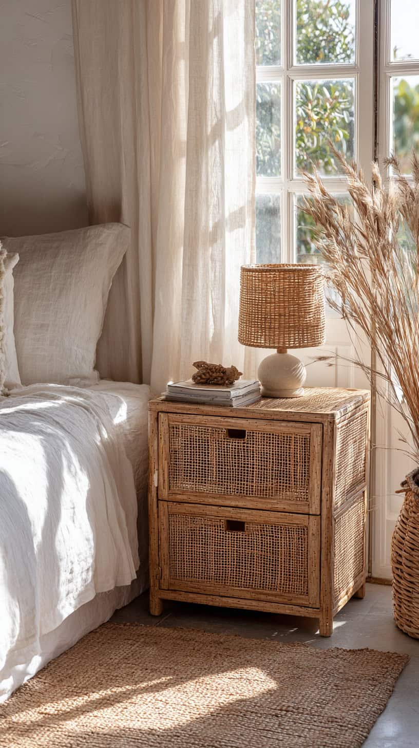 Rattan Nightstand Duo - Image 2